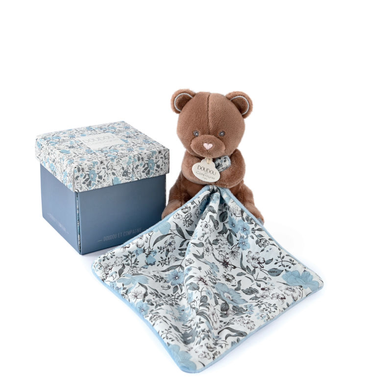  - bohaime - peluche avec ours marron bleu blanc 